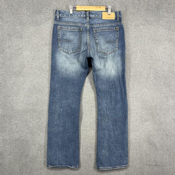 Calvin Klein Jeans Bootcut Jeans Mens 30x30 Denim Medium Wash Faded Mid Rise - Picture 13 of 16